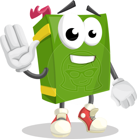 School Book Cartoon Vector Character AKA Jimmy Pagemark